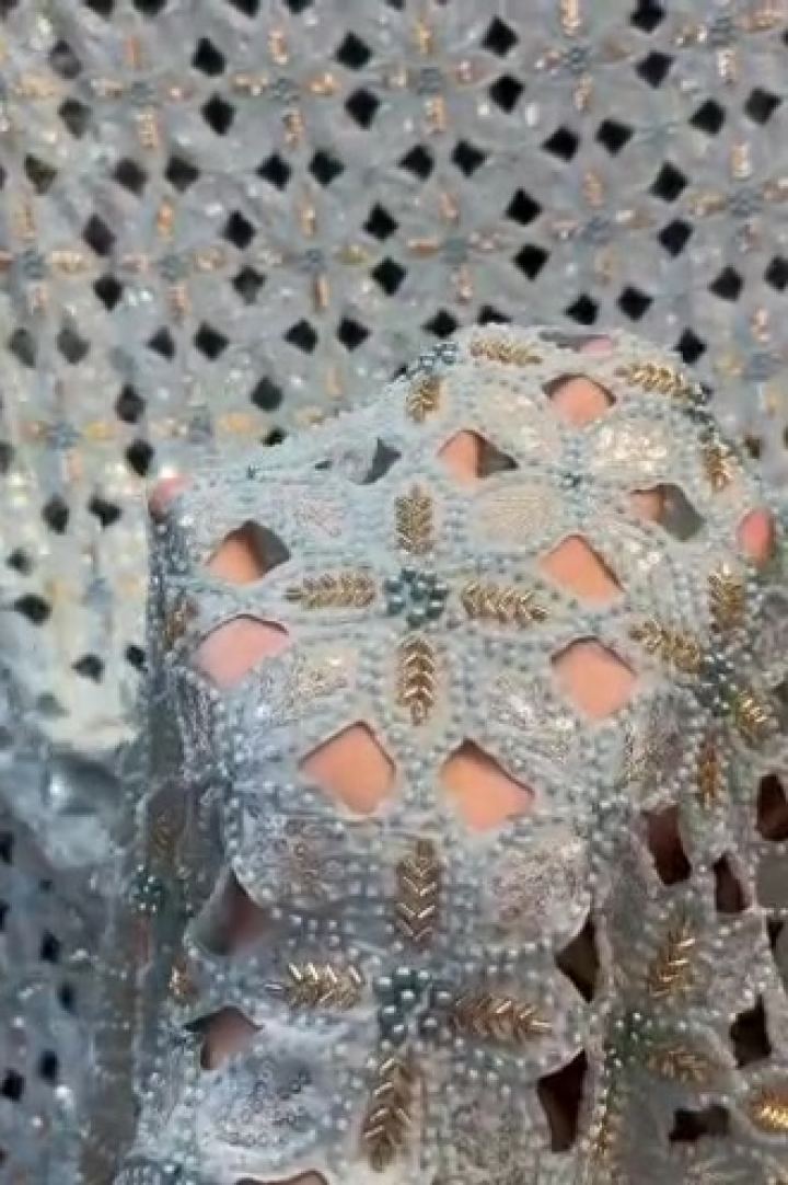 Silver Grey Cutwork