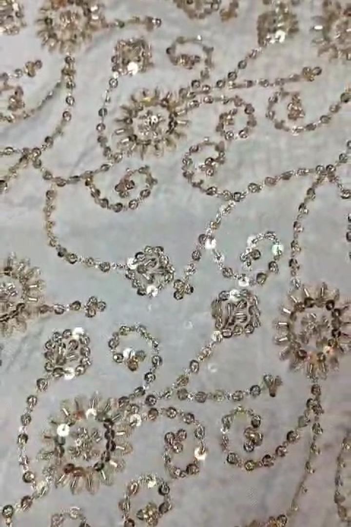 Ivory Gold Sequin Jaal